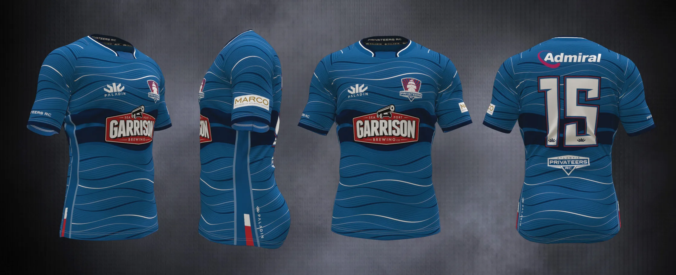 The Atlantic Privateers 2024 jersey, front and back